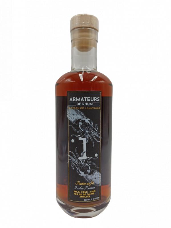 RHUM VIEUX - Les Armateurs de Rhum - Affinage JACK DANIEL'S - 40°vol - 50cl