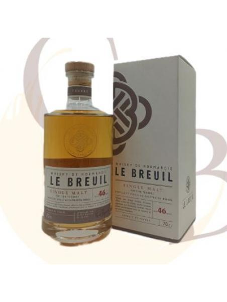 Whisky de Normandie "LE BREUIL" Single Malt Finition TOURBE sous étui - 46°vol - 70cl