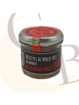 HENAFF - Rillettes BIO de Poulet Rôti en marmite au Sarrasin Torréfié 90gr