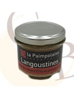 LANGOUSTINES au Foie Gras de Canard (5%) et piment d'Espelette - Tartinable LA PAIMPOLAISE - 80 gr